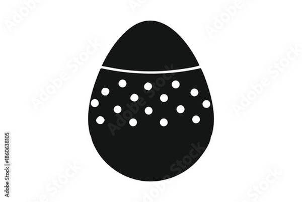 Obraz Easter Egg Silhouette, Happy Easter Vector, Easter egg icon, egg icon vector