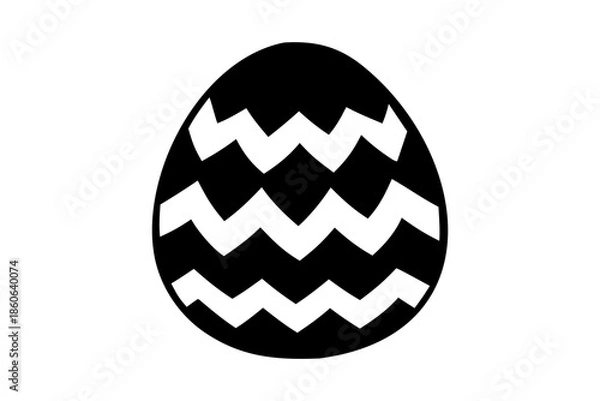 Obraz Egg icon vector, Easter egg Silhouette, crack eggs icon, Easter egg Vector illustration.