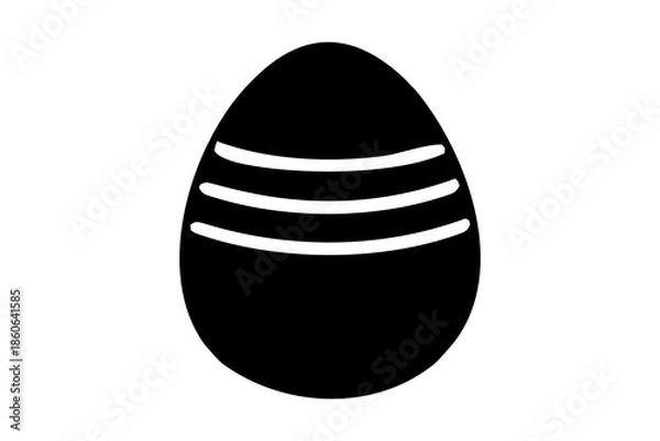 Obraz Easter egg Vector illustration, Easter egg silhouette vector