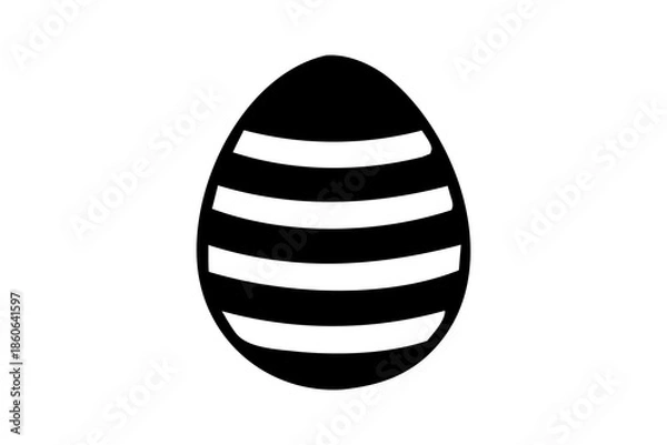 Obraz Easter egg Vector illustration, Easter egg silhouette vector
