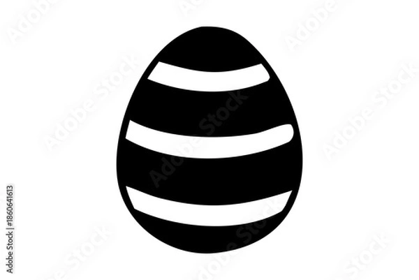 Obraz Easter egg Vector illustration, Easter egg silhouette vector