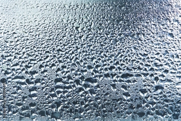 Obraz Wassertropfenmuster einer Glasscheibe als Hintergrund