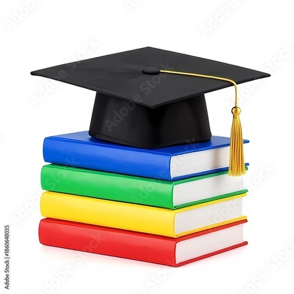 Obraz graduation cap and books