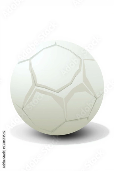 Obraz Flat Vector Of A Soccer Ball Clean Pattern No Shadow