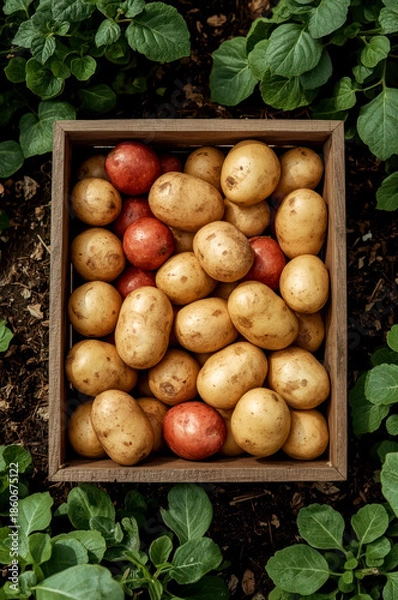 Obraz Raw potatoes from the garden