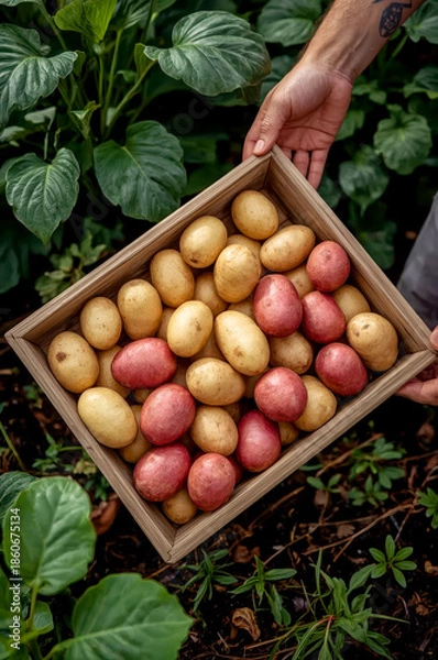 Obraz Raw potatoes from the garden