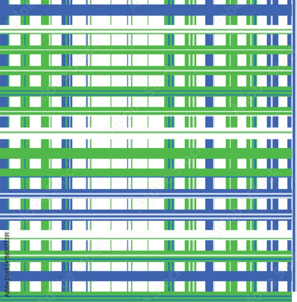 Obraz Abstract geometric pattern with green and blue grid lines