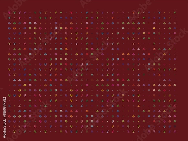 Obraz Colorful star and dot pattern seamless background design