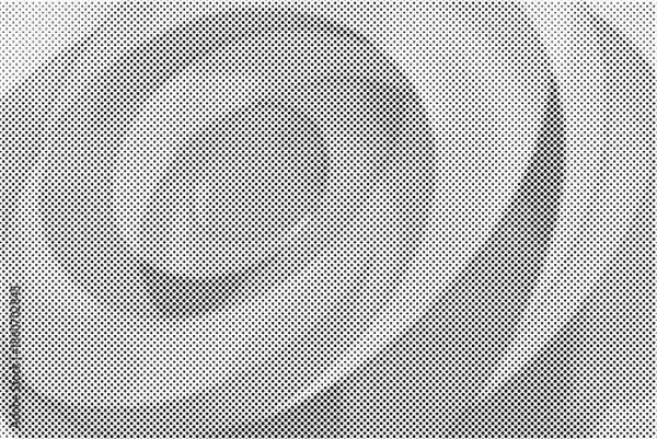 Obraz Halftone spiral dot pattern vector