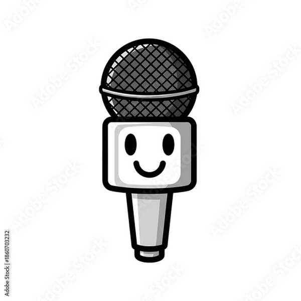 Fototapeta Cute Microphone Icon. (1)