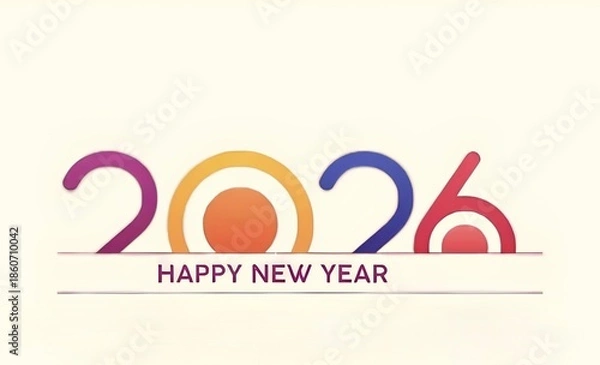 Obraz New year illustration design