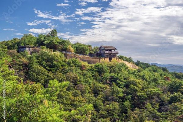 Obraz 岡山 鬼ノ城の遠景