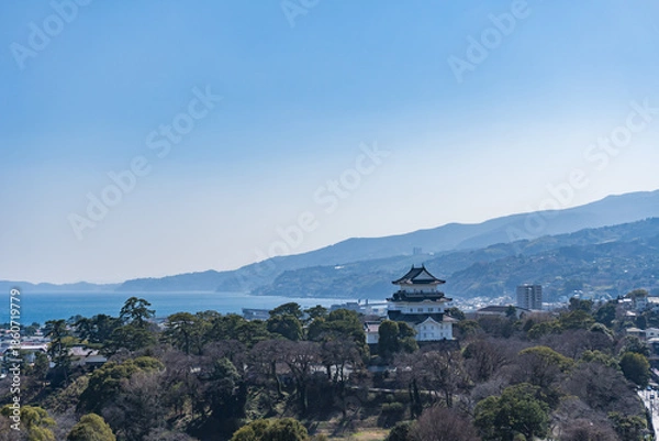 Obraz 小田原市内の展望台から見る小田原城