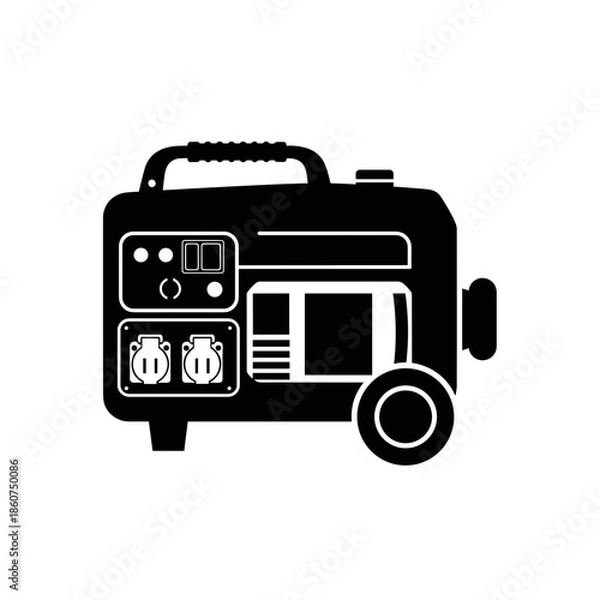 Obraz Portable Generator Machine with Control Panel.