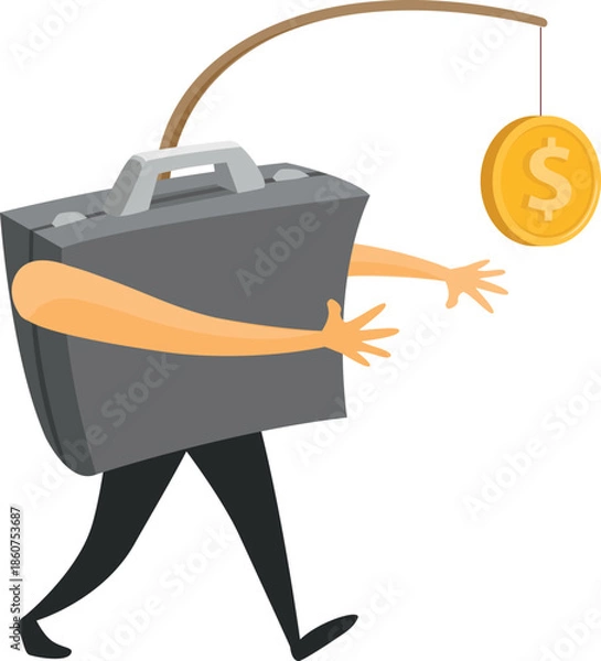 Obraz Business_chasing_coin.eps