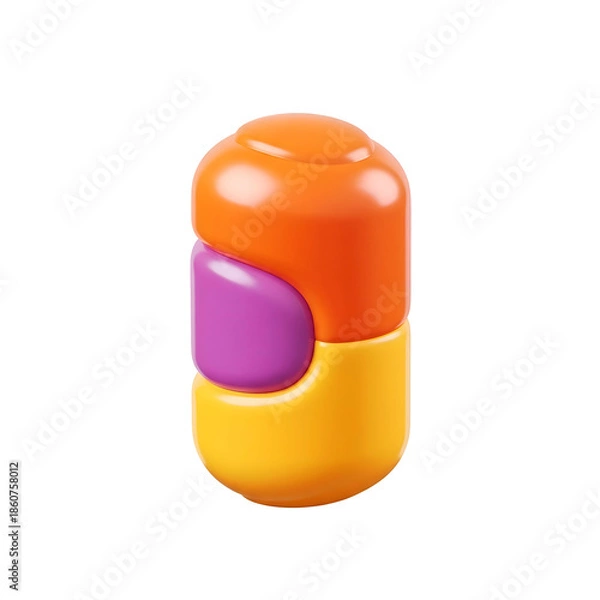 Fototapeta Colorful Plastic Capsule Object.