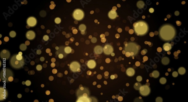 Obraz Golden Bokeh Lights Abstract Background