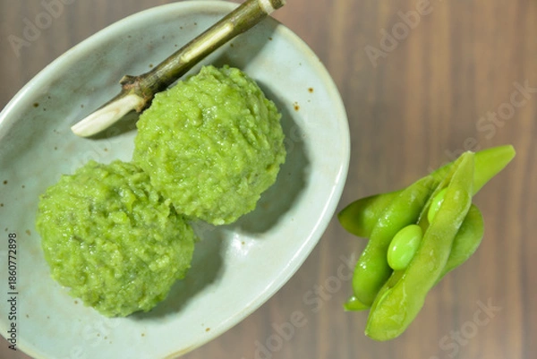 Obraz 和菓子のずんだ餅