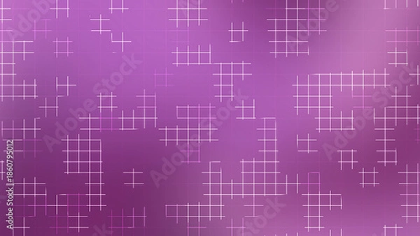 Obraz Abstract Digital Grid Background With Vibrant Purple Gradient And Geometry