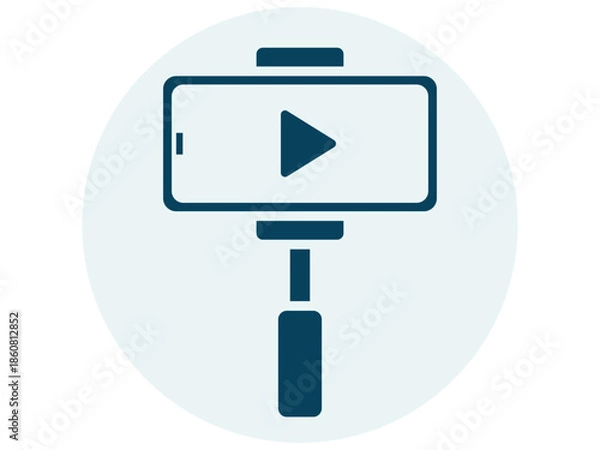 Obraz Vlog icon. Digital creation glyph icon. Solid vector icons concept. Flat vector illustration.