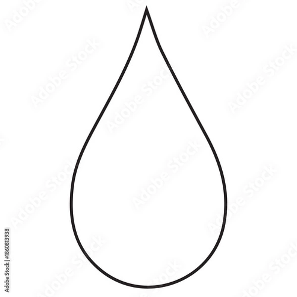 Obraz Water Droplet Outline Icon