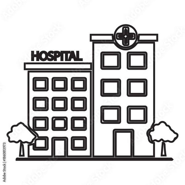 Obraz Healthcare Buildings Outline