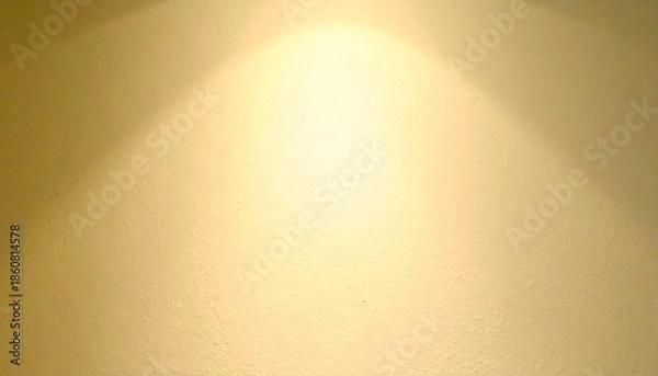 Obraz 淡いイエローの背景に柔らかい日差しと影が差し込む高級感あるおしゃれななテクスチャ背景
