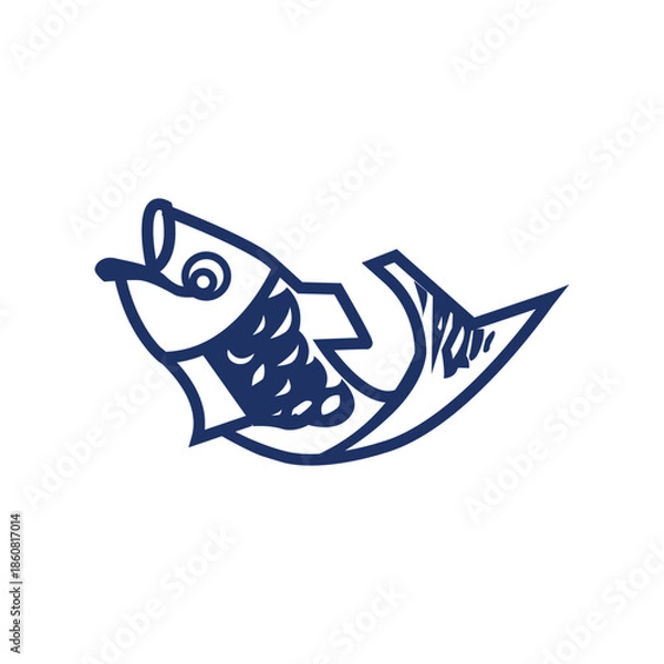 Obraz Make a Professional Fish Vector Line Art