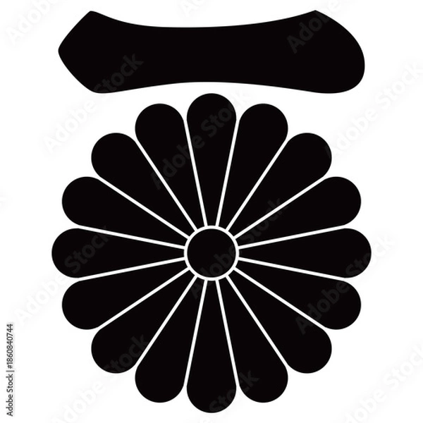 Obraz 家紋です。一文字に菊といいます