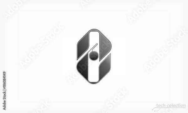 Fototapeta number 8 tech logo