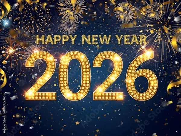 Obraz background 2026 happy new year