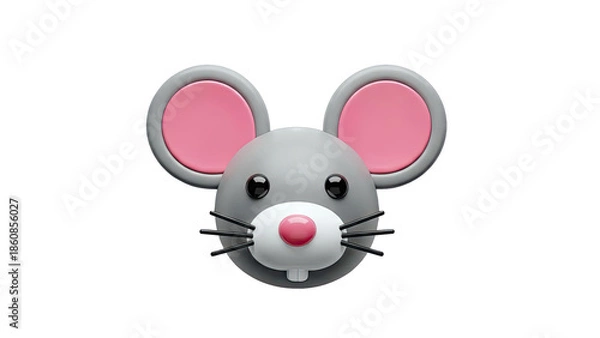 Fototapeta 3D Rendered Cartoon Mouse Face