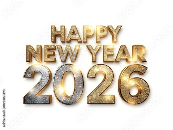 Obraz 2026 number isolated on white background