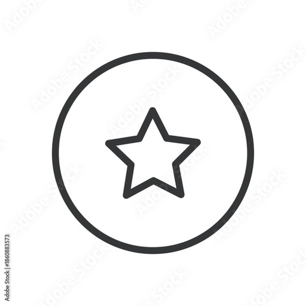 Obraz Basic interface line editable stroke icon. Vector illustration