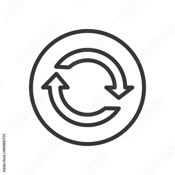 Obraz Basic interface line editable stroke icon. Vector illustration