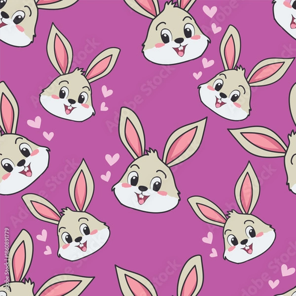 Obraz seamless pattern with rabbits