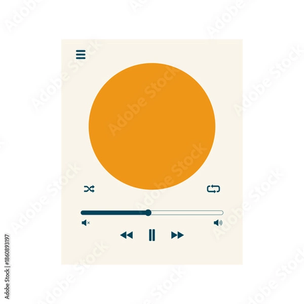 Obraz Music Player UI Element