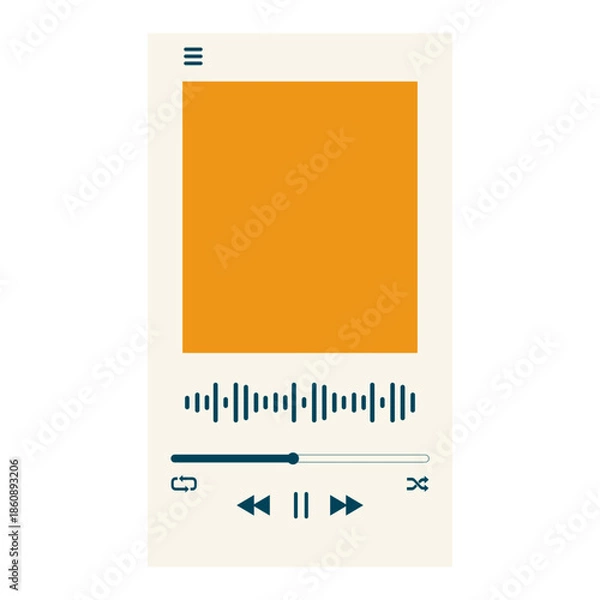 Obraz Music Player UI Element