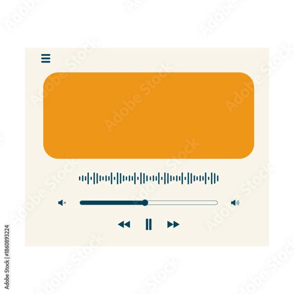 Obraz Music Player UI Element