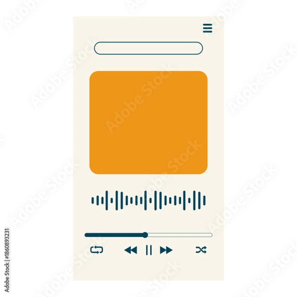 Obraz Music Player UI Element