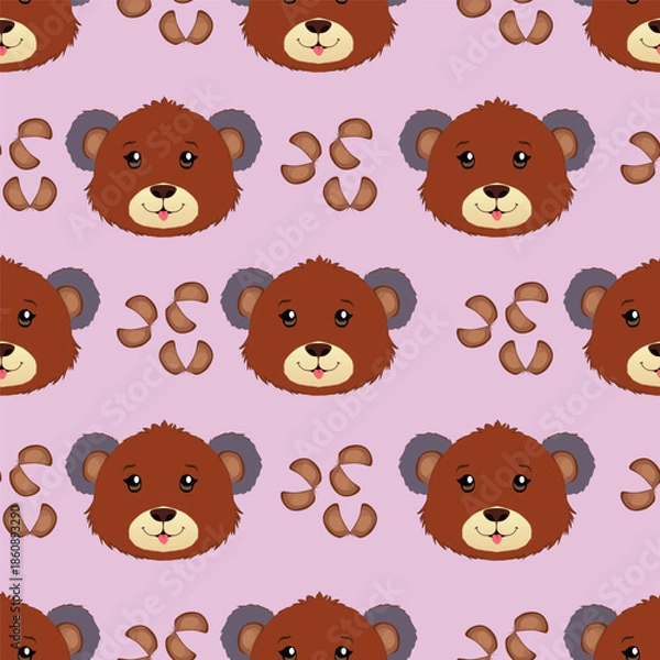 Obraz seamless pattern with teddy bears