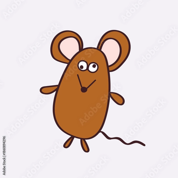 Obraz funny cartoon mouse