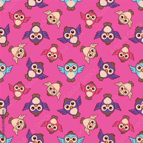 Obraz seamless pattern with funny monsters