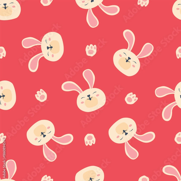 Obraz seamless pattern with rabbits