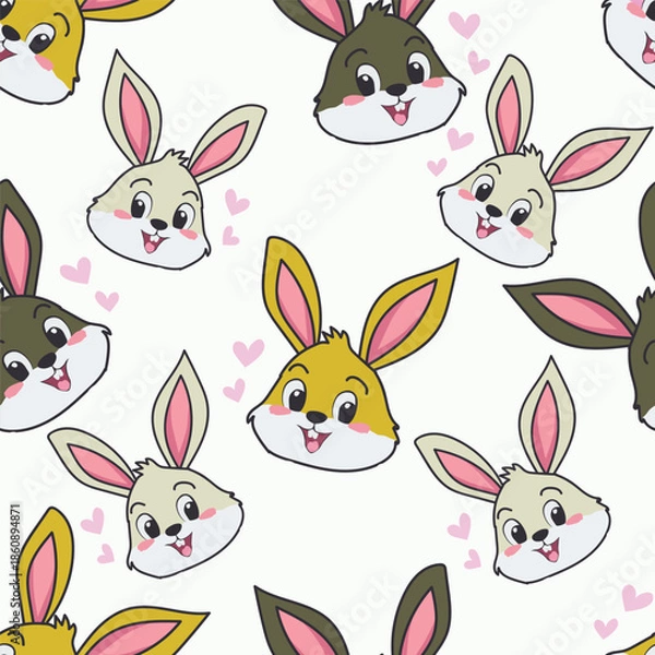 Obraz seamless pattern with rabbits