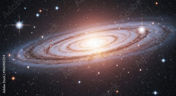 Obraz Spiral galaxy in deep space