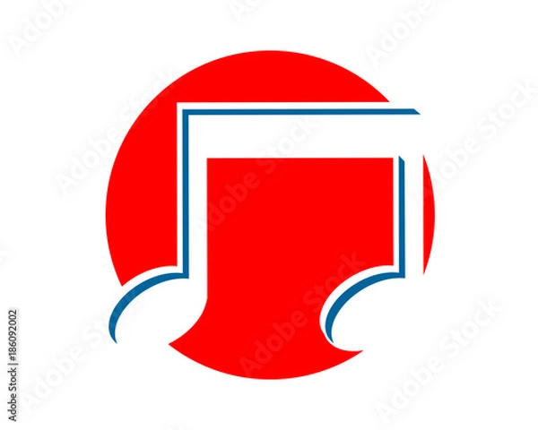 Fototapeta musical notes tone tune key image vector icon