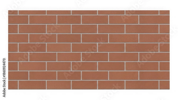 Obraz red brick wall with gray mortar