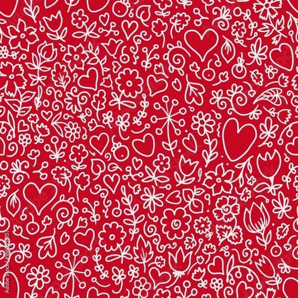 Fototapeta seamless floral pattern