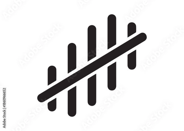 Obraz Tally marks icon, Tally marks silhouette vector
